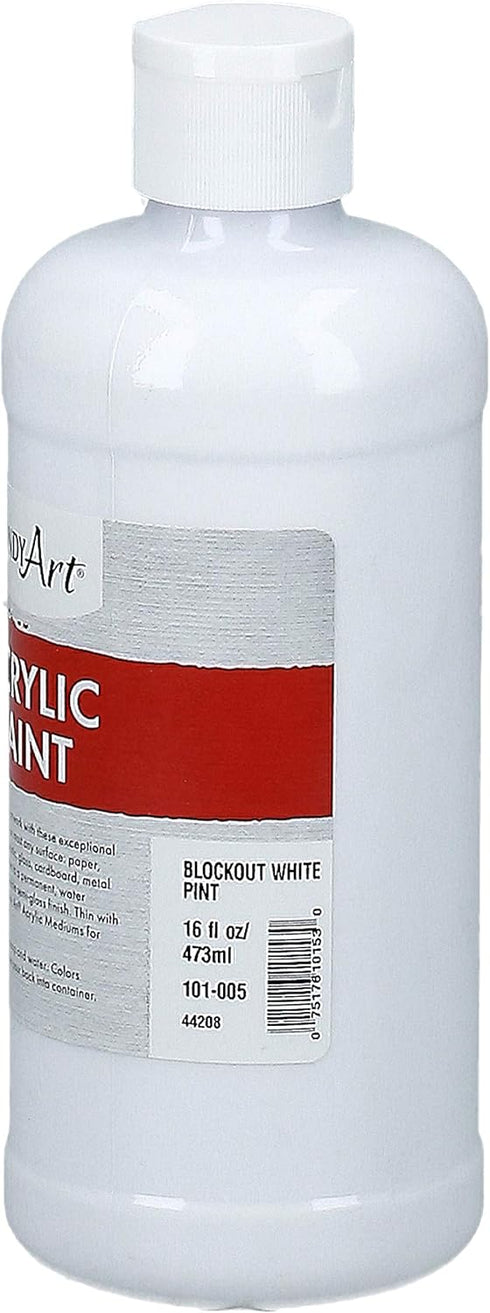Handy Art Student Acrylic Paint 16 ounce, Blockout White...