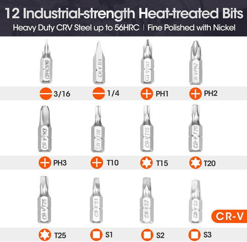 ValueMax 13-in-1 Multi-bit Ratcheting Screwdriver Set Tool All in One, Portable Multi-purpose Ratchet Screw-driver, Slotted/Philips/Torx/Square...