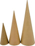 AllStellar Paper Mache Cones Open Bottom Variety Pack Set of 3-13.75x5, 10.63x4, 7x3 in. for DIY Art Projects and Decorations - Various Sizes to C...