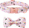 Elegant little tail Dog Collar with Bow, Birthday Cake Bow Tie Dog Collar, Cute Dog Bowtie Pet Gift Dog Collar for X-Small Puppy...