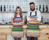 WONDERTIFY Mexican Style Apron,Traditional National Blankets Colorful Lines Bib Apron with Adjustable Neck for Men Women,Suitable for Home Kitchen...