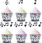 48 Pieces Music Note Cupcake Toppers and Wrappers Musical Symbol Lace Cupcake Liners Paper Baking Cup and Food Picks Toothpicks for Birthday Cake ...