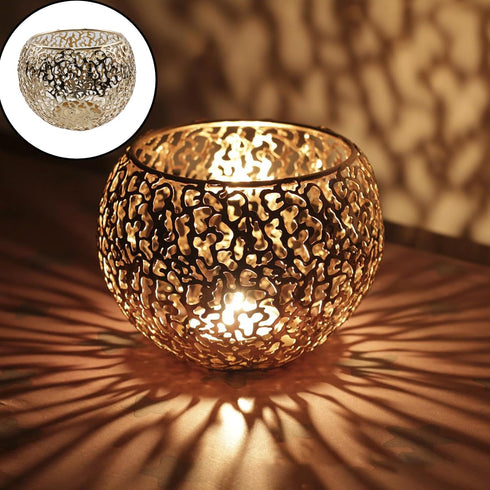 Candle Holders Tealight Holder Metal Wire Iron Tealight Candle Holders for Tables Decor Living Room Bathroom Decorations Gold Geometric Shape Hold...