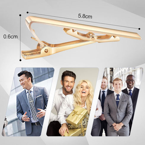 Roctee Tie Clips for Men, 3 Pack Men's Tie Clips Necktie Tie Bars Tie Pins for Men Accessories...