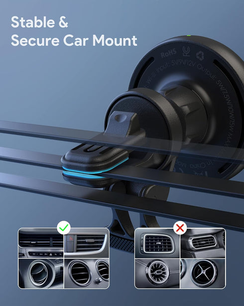 for Magsafe Car Mount Charger 15W Magnetic Wireless Car Charger COKOEYE with Air Vent Mount Compatible with iPhone 15/15 Pro/15 Plus/15 Pro Max/14...