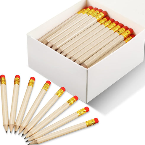 Outus 72 Pieces Golf Pencils Half Pencils with Eraser Baby Shower Pencils Mini Pencils for kids for Baby Shower Bridal Shower Wedding Golf School ...