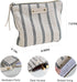 Makeup Bag for Women,striped Canvas Travel Makeup Bag,for Purse Zipper Cosmetic Bag,Tool Pouch for Women and Girls (Double Stripes)...