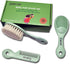 3 Piece Baby Hair Brush & Comb Set for Newborns- Soft Goat Bristle Hair-Brush, Silicone Bath Brush and Plastic Comb for Infant, Toddler, Kids - Ba...