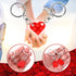 Teaaha 2 PCS Heart Keychain Set for Couples - Cute Brick Heart Matching Keychains...