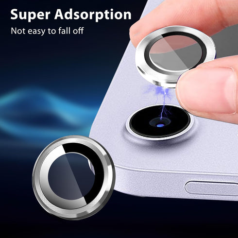 (2 Set for iPad Air 11inch/13inch 2024 Camera Lens Protector, Scratch-Resistant HD Clarity Ultra-Thin 9H Tempered Glass with Aluminum Edging, Indi...