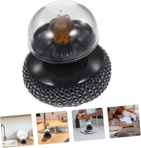 Ipetboom Wire Cleaning Brush Stainless Steel Flatware Round Dish Pads Wok Tools Pot Cleaning Brush Pan Scrubber with Handle Household Cleaning Too...