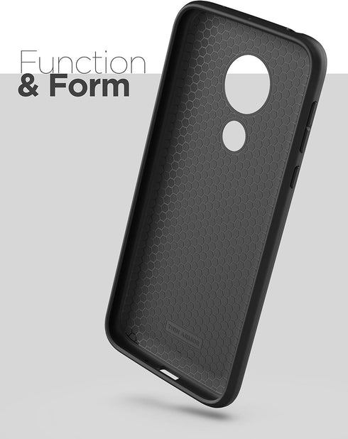 ENCASED Moto G7 Power Case (Thin Armor) Slim Fit Flexible Grip Phone Cover for Motorola G7 Power - Black...