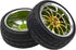 4Pcs 2.59in Rubber Tires & 12mm Hex Plastic Wheel Rims Set 14-Spoke w/Foam Compatible with Traxxas Kyosho HPI Tamiya Associated 1/10 RC On-Road To...