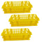 3 Packs Plastic Test Tube Rack, 60 Holes Lab Test Tube Rack Holder for 16mm Test Tubes, Yellow, Detachable (Yellow60)...