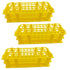 3 Packs Plastic Test Tube Rack, 60 Holes Lab Test Tube Rack Holder for 16mm Test Tubes, Yellow, Detachable (Yellow60)...