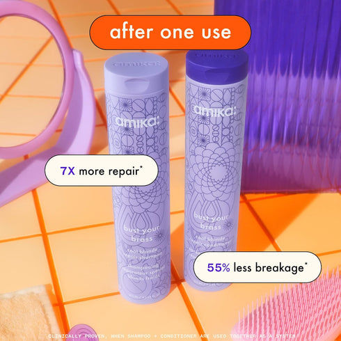amika bust your brass cool blonde repair conditioner...