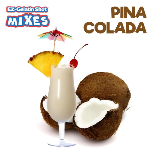 Pina Colada Jello Shot Mix 6.78 oz - Premium Gluten-Free Jello Mix for Tasty Jello Shots - Easy to Make EZ Gelatin Powder Mix for Jello Shots - Ad...