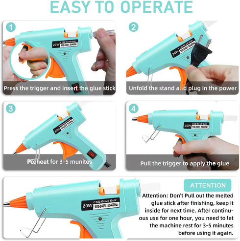Hot Glue Gun Kit Mini: Mini Hot Glue Guns Kit with 30 Sticks Melt Glue Gun Craft for Kids School DIY Arts Home Quick Repairs Multi-application...