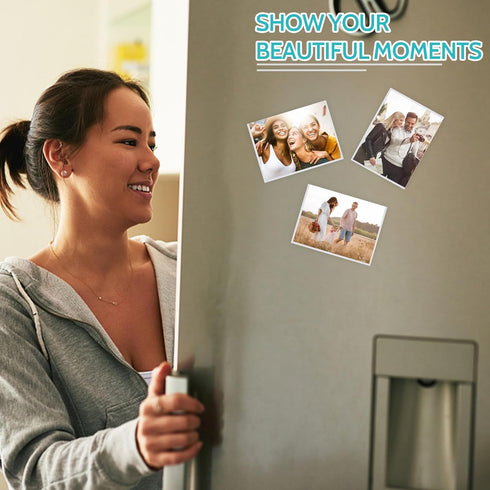 18 Pack Magnetic Picture Frame, Magnetic Photo Frames for Refrigerator 4x6”, Magnetic Frame High Definition Show Photos, Picture Magnets for Refri...