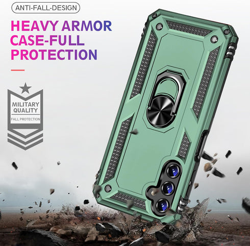 for Samsung Galaxy A15 Case with Screen Protector, Military Grade Rugged Shockproof Heavy Duty Shell A15 5G Protective Cover for Samsung A15 Magne...