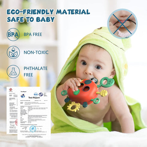 Montessori Toy for 1 2 3 4 Year Old Toddlers - Educational Activity Birthday Gifts Developing Sensory Toys for Pull String Activity Motor Skills -...