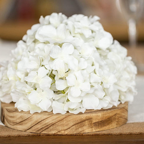 10pcs Hydrangea Silk Flowers Heads with Stems Artificial Hydrangea Flowers for Wedding Home Party Baby Shower Decor (White)...
