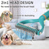 Pet Dog Cat Brush for Shedding and Dematting - Grooming Brush Double Sided Undercoat Rake Comb for Long Short Hair Dogs and Cats -Green...