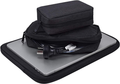 Canvas Waterproof Universal Electronic Accessories Organizer for Power Bank,Charging Cords,Chargers,Mouse,USB Cable,Earphones and More Out-going, ...