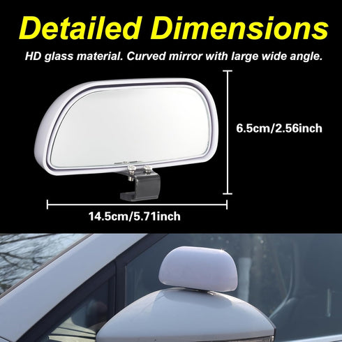 Blind Spot Mirrors for Trucks and Cars,Automotive Side View Concave Mirror Blindspot,360° Large Convex Rearview Exterior Mirror Accessories for Tr...