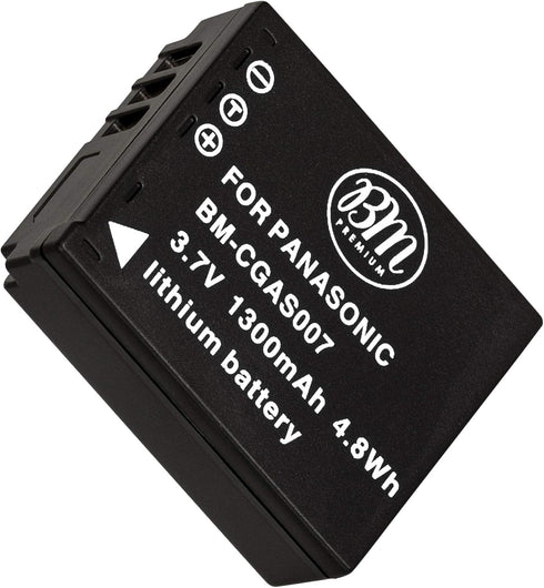 Replacement CGA-S007 Battery for Panasonic Lumix DMC-TZ1 DMC-TZ2 DMC-TZ3 DMC-TZ4 DMC-TZ5 DMC-TZ11 DMC-TZ15 DMC-TZ50 Digital Camera + More!!...
