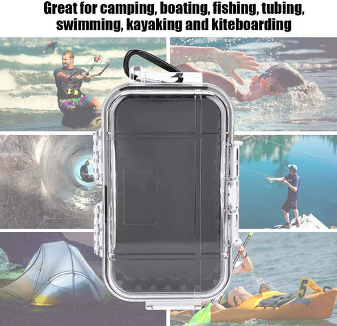 Waterproof Storage Case, Outdoor Sports Survival Equipment Sealed Box Dustproof Pressure Proof Dry Boxes for EDC Tools, Phone, Keys(Clear)...