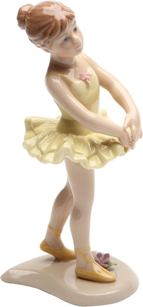 20864 Ballerina in Yellow Ceramic Figurine, 6-1/8-Inch...