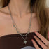 Two Piece Y2k Irregular Starlight Necklace for Women Snake Bone Chain Pendant Jewelry Collar Chain Blue...
