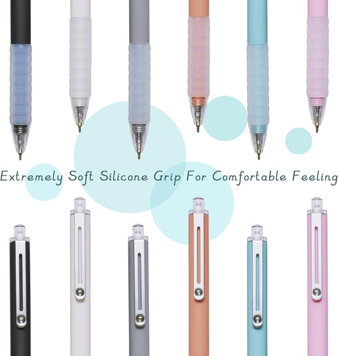 Ballpoint Pens Black Ink Retractable Pen Ball Point Pen for Journaling Writing Office Pen (6+1 count)...