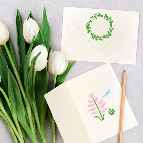 Teling 80 Pcs Flower Stencils Spring Bouquet Painting Stencils Reusable Wildflower Stencil Small Botanical Floral Stencil for Painting on Wood Wal...