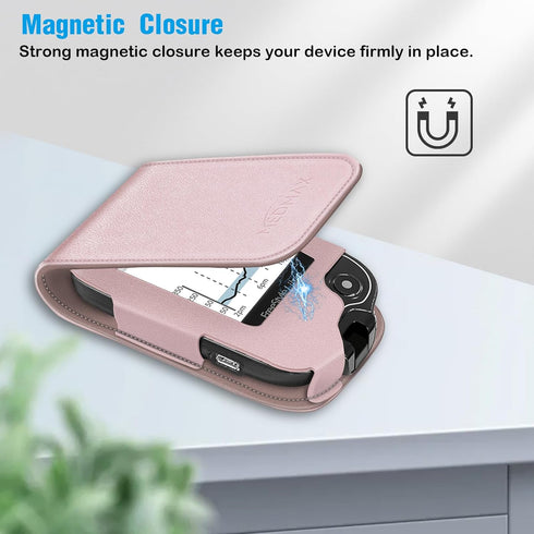 PU Leather Protective Case for Freestyle Libre 3 2 / Libre Reader, Lightweight Shockproof Diabetic Storage Carrying Case with Carabiner Clip and H...