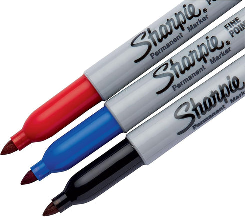 Sharpie 30173PP Permanent Marker, Fine Point, 3/PK, Assorted...