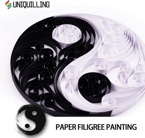 Uniquilling Quilling Kit Paper Quilling Kit for Adults Beginner, Handmade DIY Craft Quilling Paper Filigree Painting Kit Tools, Home Room Wall Art...