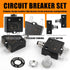 10A Manual Reset Button Circuit Breaker 2 Pack 125/250V AC 50V DC Thermal Overload Protector with Quick Connect Terminals and Waterproof Button Ca...