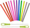 14 Pcs Reusable Silicone Straws 5.5" Mini Small Short Pipe Kids Straw for Baby Toddlers/Children Take & Toss/Tumbler, Chewy, Safe Smoothies Drinki...