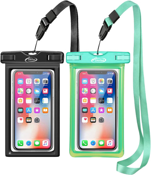 AiRunTech Waterproof Phone Pouch,Floating Waterproof Phone Case with Adjustable Lanyard,Beach,Cruise,Vacation Essentials,Summer Travel Phone Prote...