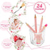 24 Pieces Pink Baby Shower Pencils Bridal Shower Golf Pencils with Erasers Mini Half Pencils Pre Sharpened 4 Inch Wedding Pencils 2 HB Hexagon Pen...