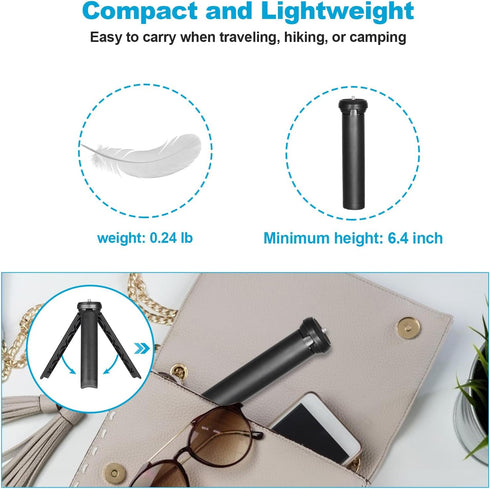 NexiGo Lightweight Mini Tripod for Camera/Phone/Webcam, Extendable Stand, for NexiGo Logitech Webcam C920 C922 C925e C922x C930e C930 C615 Brio an...