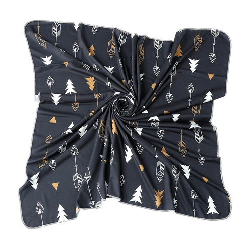 Galabloomer Newborn Swaddle Blanket with Beanie Set Baby Boy Receiving Blanket Rainbow (Gold Arrow)...