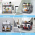 LEMIKKLE Countertop Organizer for Bathroom Counter, The Organizer for Bedroom, Spice Rack Organizer for Kitchen Counter Shelf with Small Basket(Bl...