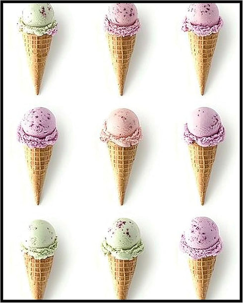 Posterizer 1 pcs-colorful pastel ice cream cones minimal poster 4-Kitchen & Bar Art-Gift for Men Women Teens- Art for Cafe, Restaurant, Coffee Bar...