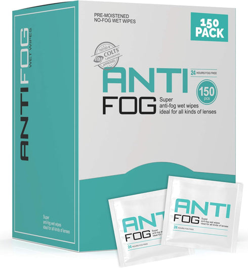 Anti-Fog Lens Wipes Pre-moistened Wipes Glasses Cleaner, Cleaning Wipes for Binoculars, Face Shields, Ski Masks or Swim Goggles, Prevents Fogging ...