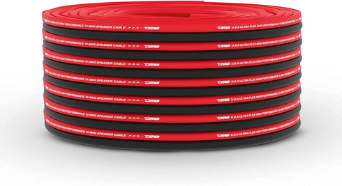 DS18 SW-18GA-100RB Ultra Flex Speaker Wire Red and Black 100FT - Speaker Cable for Audio Applications...