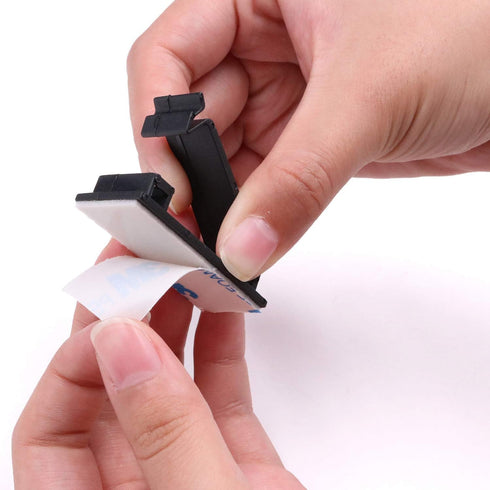 Cable Clips 3M Adhesive, Multipurpose Wire Clamps for Cable Management and Cable Runs - 50 Pack White Bundled with 10 Reusable Cable Ties...