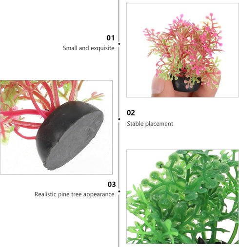 POPETPOP 40 Pcs Fish Tank Landscaping Water Plants Faux Plant Miniatures Mini Plants Artificial Seaweed Aquarium Plants Decors Small Fake Aquarium...